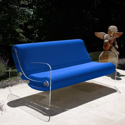 Designer-Sofa MW01 aus Acrylglas - Schaumstoffsitz - Handgefertigt in Frankreich. Designer-Sofa MW01 aus Acrylglas - Schaumstoffsitz - Handgefertigt in Frankreich.