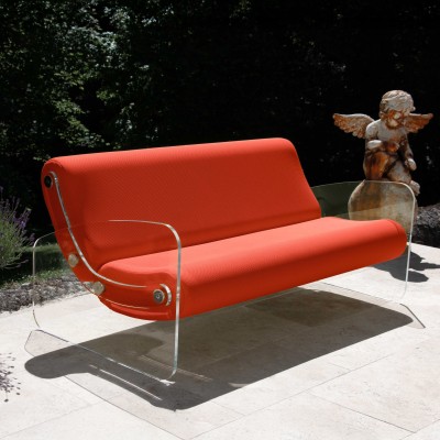 Designer-Sofa MW01 aus Acrylglas - Schaumstoffsitz - Handgefertigt in Frankreich. Designer-Sofa MW01 aus Acrylglas - Schaumstoffsitz - Handgefertigt in Frankreich.