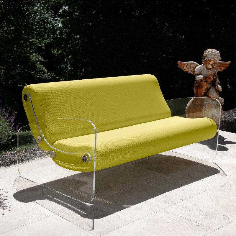 Designer-Sofa MW01 aus Acrylglas - Schaumstoffsitz - Handgefertigt in Frankreich. Designer-Sofa MW01 aus Acrylglas - Schaumstoffsitz - Handgefertigt in Frankreich.