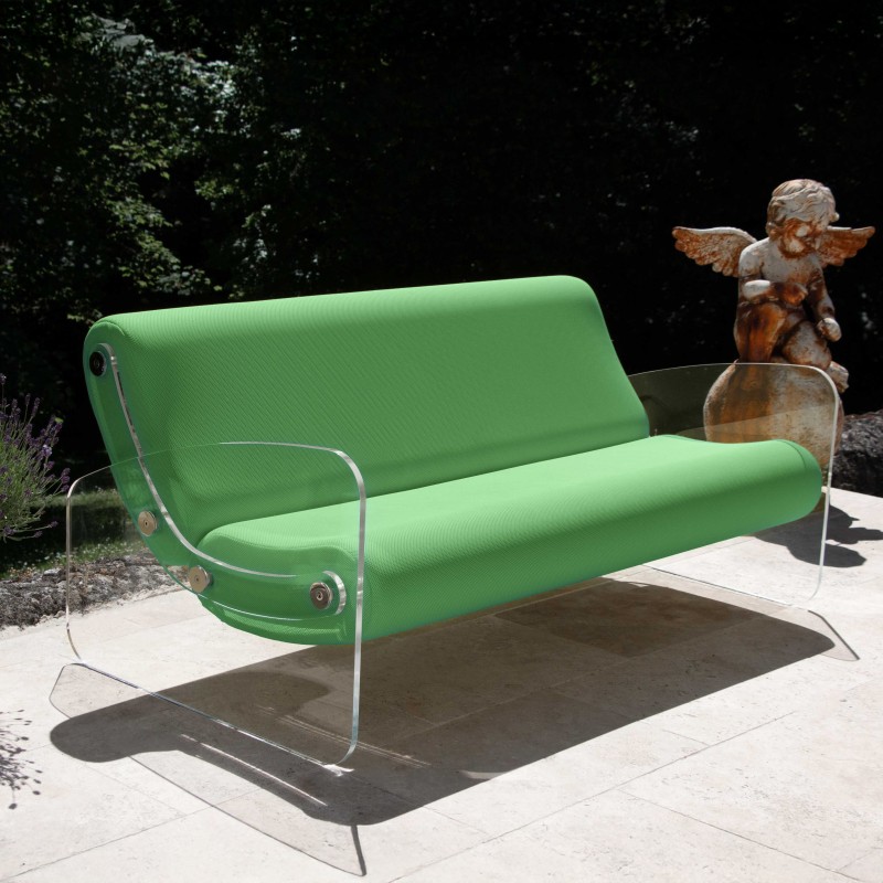 Designer-Sofa MW01 aus Acrylglas - Schaumstoffsitz - Handgefertigt in Frankreich. Designer-Sofa MW01 aus Acrylglas - Schaumstoffsitz - Handgefertigt in Frankreich.