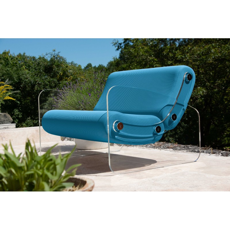 Fauteuil design MW03 en verre acrylique - Assise en mousse - Fait main en France. Fauteuil design MW03 en verre acrylique - Assise en mousse - Fait main en France.