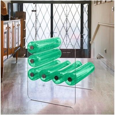 MW01 design armchair handmade in France - made of glass or eco-friendly PMMA and TPU.