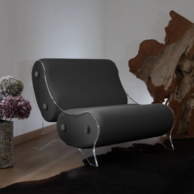 Fauteuil design MW06 – Parois en PMMA coulé, assise en mousse