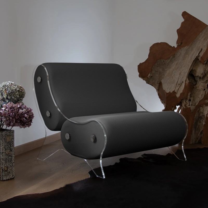 Design Sessel MW06 – Wände aus gegossenem PMMA, Sitz aus Schaumstoff