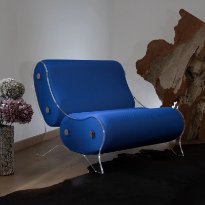 Design Sessel MW06 – Wände aus gegossenem PMMA, Sitz aus Schaumstoff