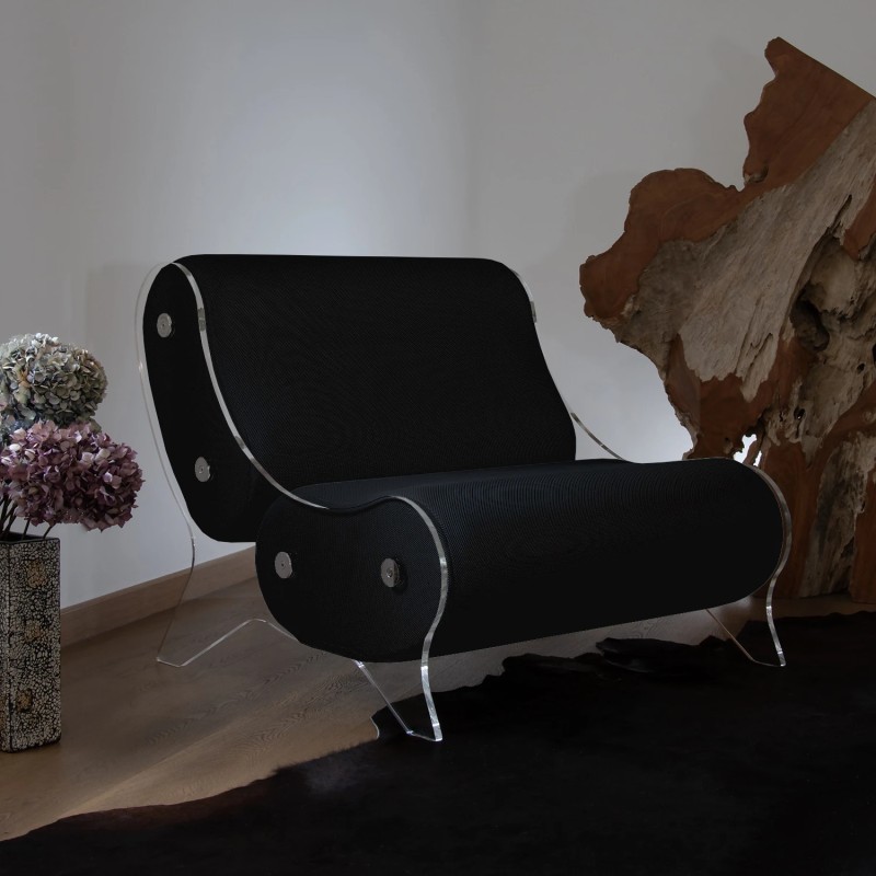 Fauteuil design MW06 – Parois en PMMA coulé, assise en mousse