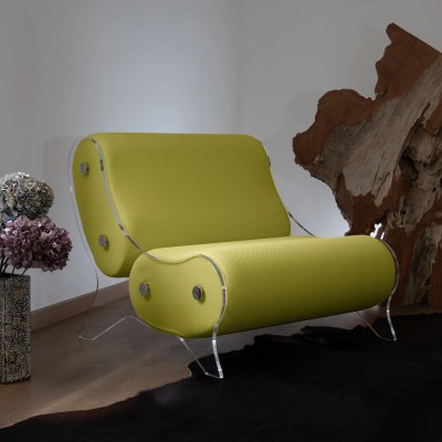 Design armchair MW06 – Cast PMMA panels, foam seat