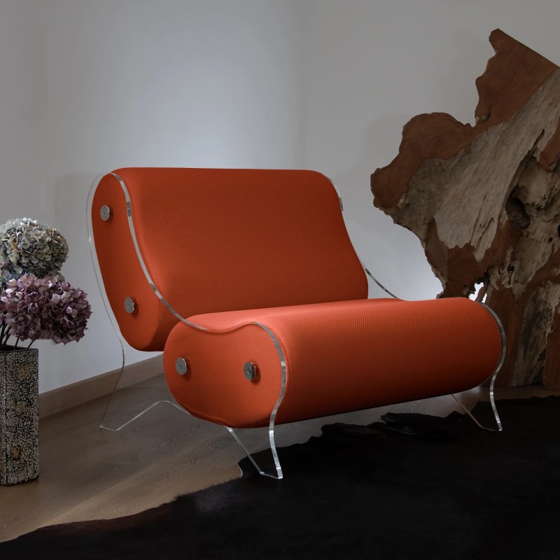 Design armchair MW06 – Cast PMMA panels, foam seat