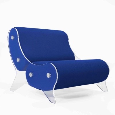 Design Sessel MW06 – Wände aus gegossenem PMMA, Sitz aus Schaumstoff