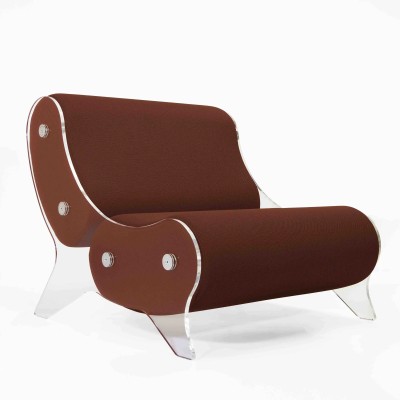 Fauteuil design MW06 – Parois en PMMA coulé, assise en mousse