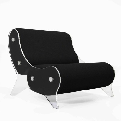 Design Sessel MW06 – Wände aus gegossenem PMMA, Sitz aus Schaumstoff