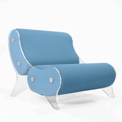 Design armchair MW06 – Cast PMMA panels, foam seat