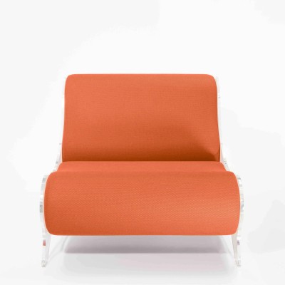 Design Sessel MW06 – Wände aus gegossenem PMMA, Sitz aus Schaumstoff