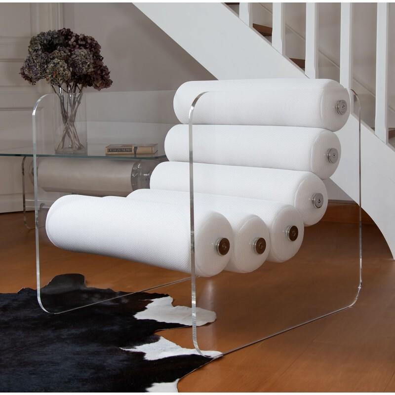 Fauteuil design MW02 en PMMA - Fait main en France.