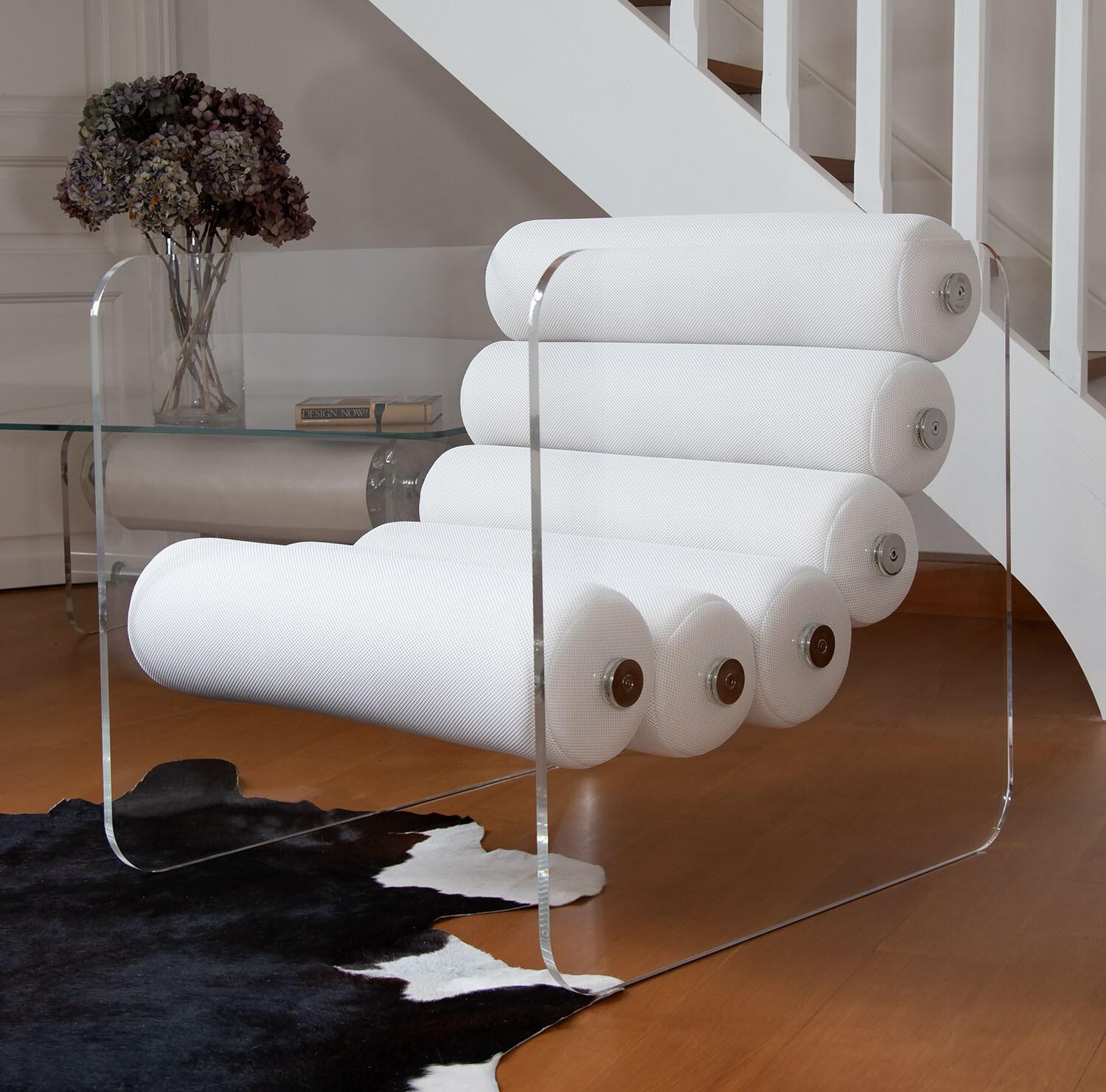 Fauteuil design MW02 en PMMA - Fait main en France.