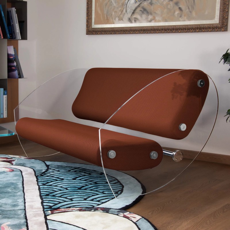 Designer-Sofa MW07 aus PMMA - Schaumstoffsitz - Handgefertigt in Frankreich.