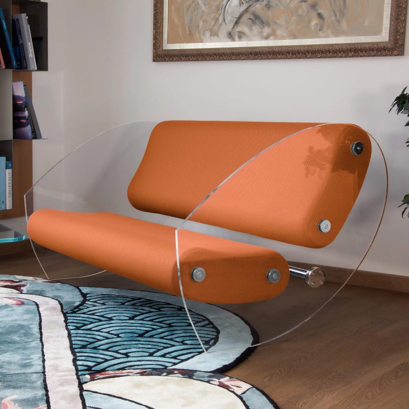 Designer-Sofa MW07 aus PMMA - Schaumstoffsitz - Handgefertigt in Frankreich.