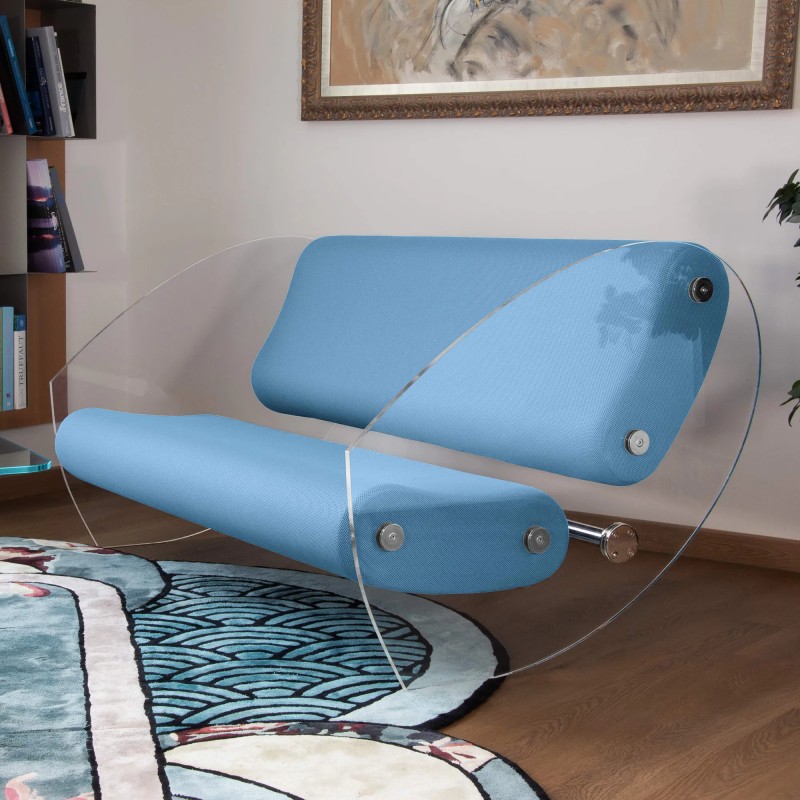 Designer-Sofa MW07 aus PMMA - Schaumstoffsitz - Handgefertigt in Frankreich.