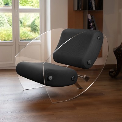 Design-Sessel MW07 aus PMMA oder gehärtetem Glas – Schaumsitz – Handgefertigt in Frankreich.