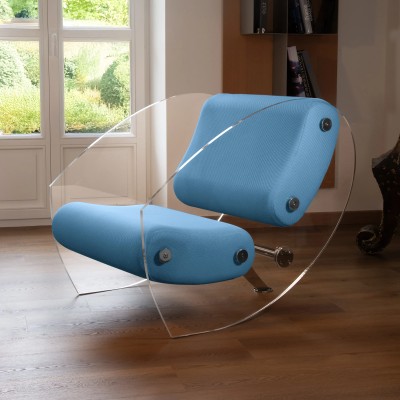 Design-Sessel MW07 aus PMMA oder gehärtetem Glas – Schaumsitz – Handgefertigt in Frankreich.