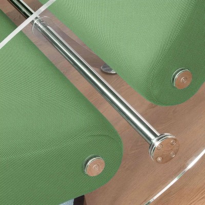 MW07 designer armchair in PMMA or tempered glass – Foam seat – Handmade in France.