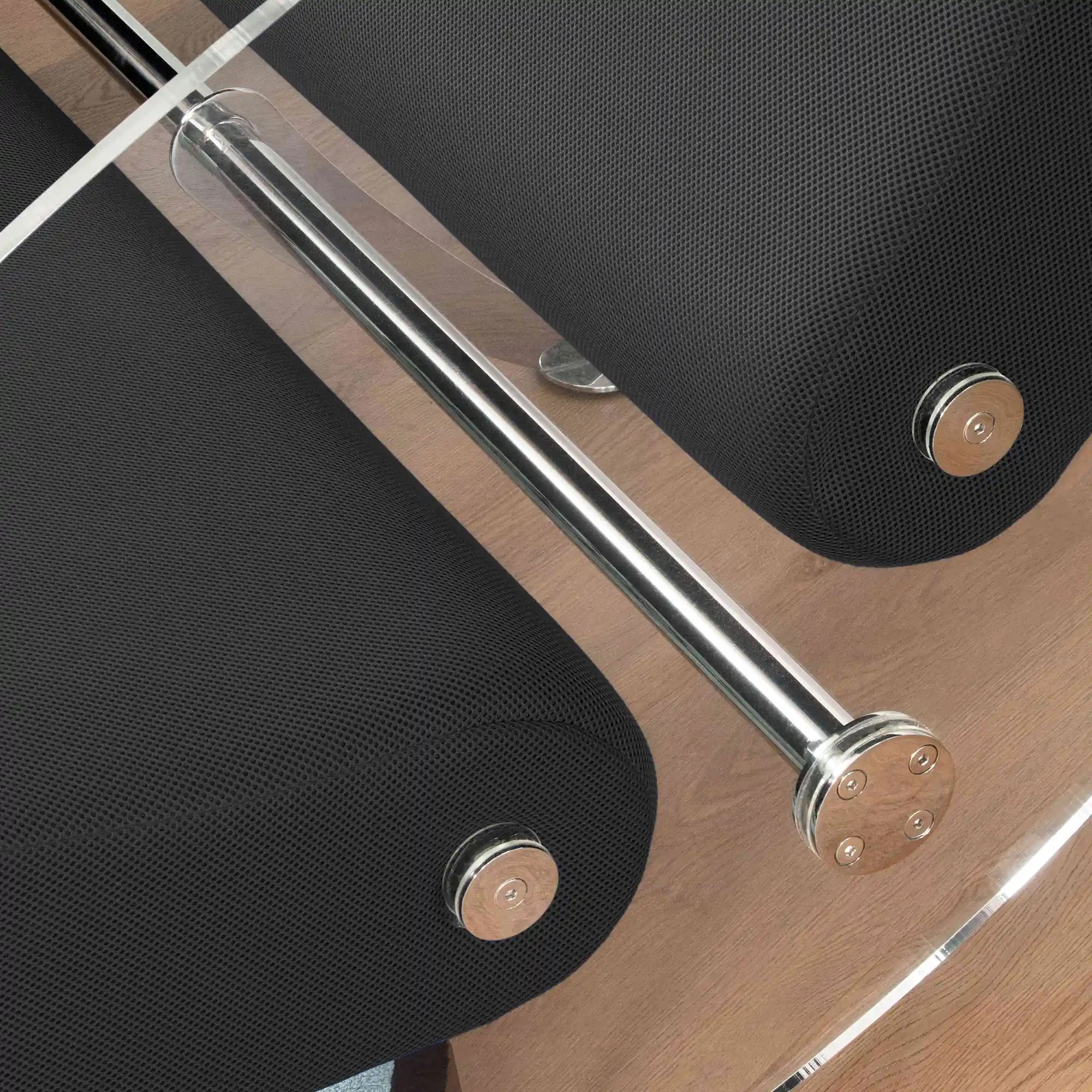 MW07 designer armchair in PMMA or tempered glass – Foam seat – Handmade in France.