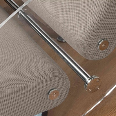 MW07 designer armchair in PMMA or tempered glass – Foam seat – Handmade in France.