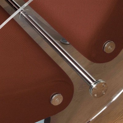 MW07 designer armchair in PMMA or tempered glass – Foam seat – Handmade in France.