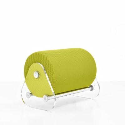 MW06 designer pouf in PMMA - Handmade in France.