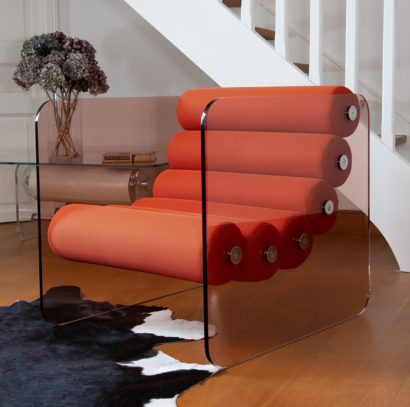 Fauteuil design MW02 en PMMA - Fait main en France.