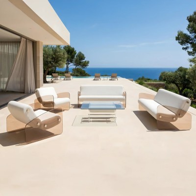 Fauteuil XL design MW03 en verre acrylique - Assise en mousse - Fait main en France.