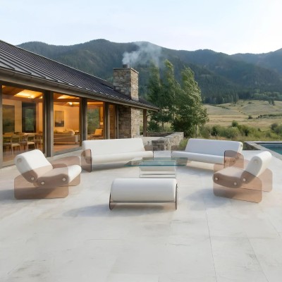 MW03 Design armchair - Foam Seat - Bronze acrylic glass