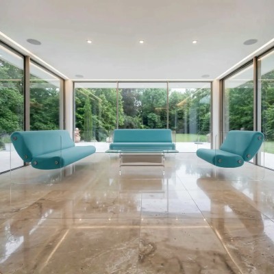 Designer-Sessel MW08 aus Acrylglas - Schaumstoffsitz - Handgefertigt in Frankreich.