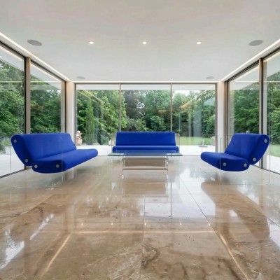 Fauteuil design MW08 en verre acrylique - Assise en mousse - Fait main en France.