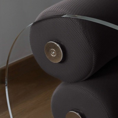 Fauteuil design MW07 R6 en PMMA ou verre trempé – Assise en mousse – Fait main en France.
