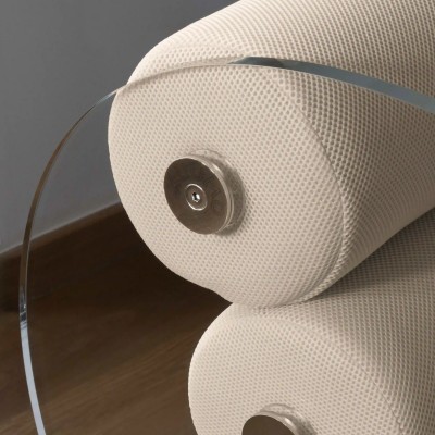 Fauteuil design MW07 R6 en PMMA ou verre trempé – Assise en mousse – Fait main en France.