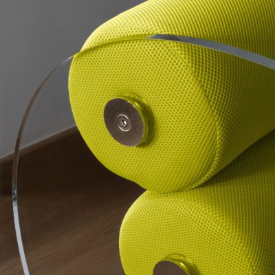 Fauteuil design MW07 R6 en PMMA ou verre trempé – Assise en mousse – Fait main en France.