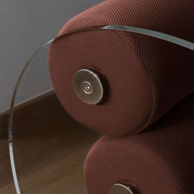 Fauteuil design MW07 R6 en PMMA ou verre trempé – Assise en mousse – Fait main en France.