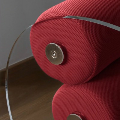 Fauteuil design MW07 R6 en PMMA ou verre trempé – Assise en mousse – Fait main en France.