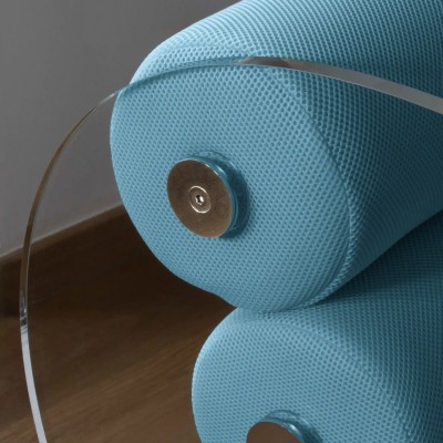 Fauteuil design MW07 R6 en PMMA ou verre trempé – Assise en mousse – Fait main en France.